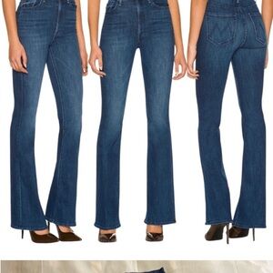 MOTHER- high-waisted the mellow drama dark wash boot cut designer jeans size 26